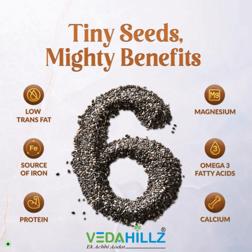 Vedahillz Chia Seeds for Heart Health and Vitality Made from Premium Chia Seeds